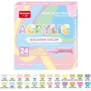 Pack de 24 feutres acryliques pastels