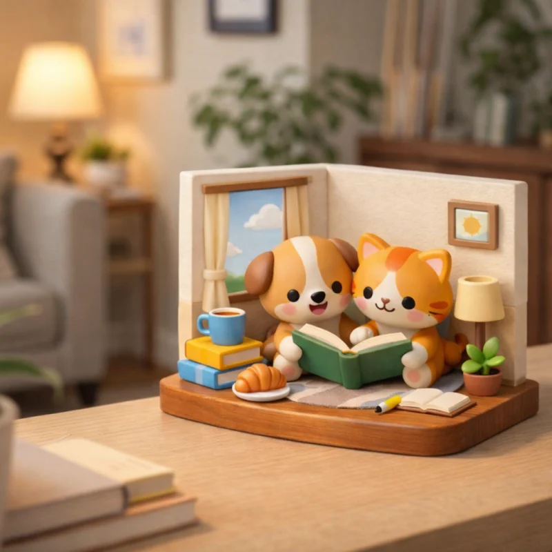 Lecture à deux - Figurine Cosy