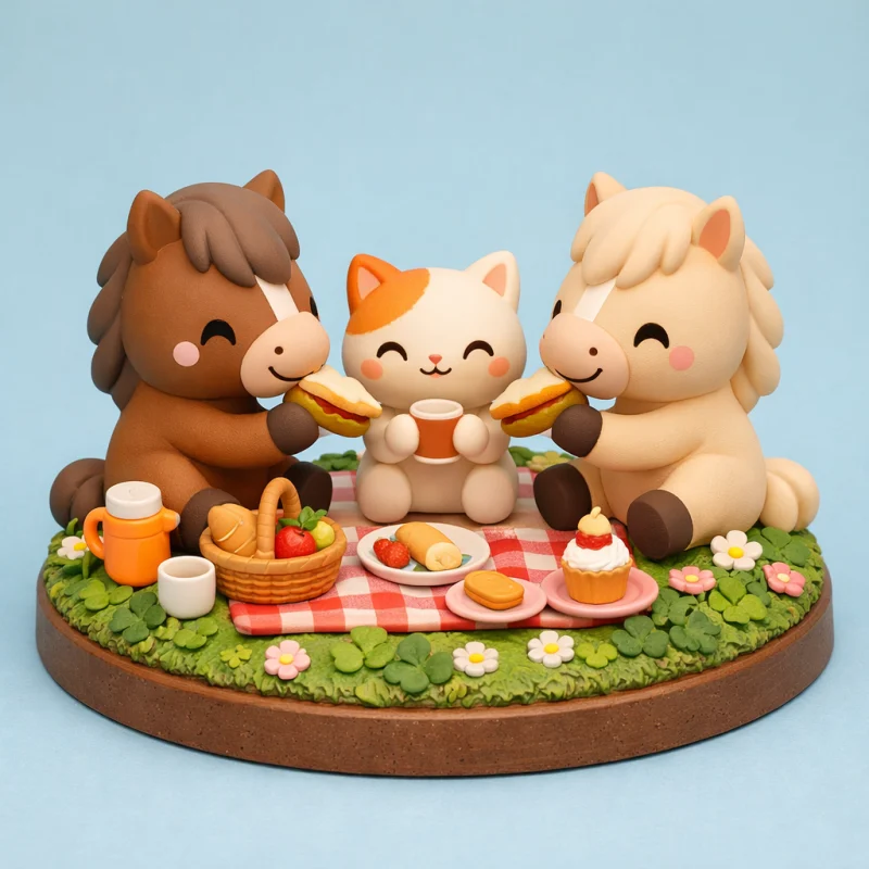 Goûter Champêtre - Figurine Cosy