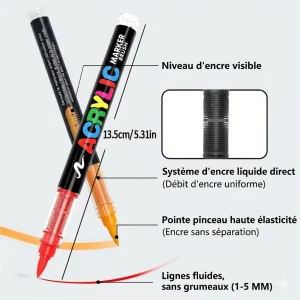 Pack de 12 feutres acryliques