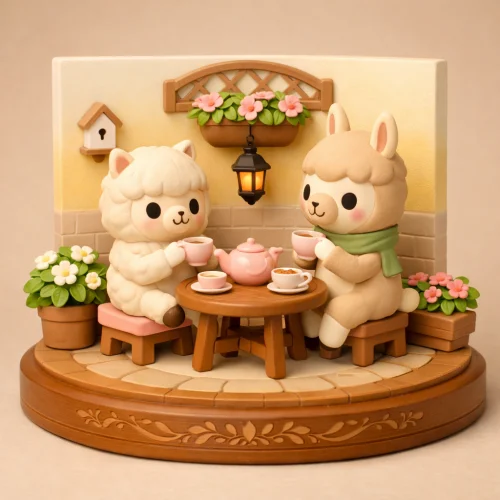 Pause Thé - Figurine Cosy