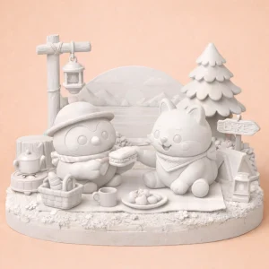 Pique-nique en pleine nature - Figurine Cosy