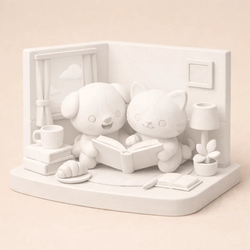 Lecture à deux - Figurine Cosy