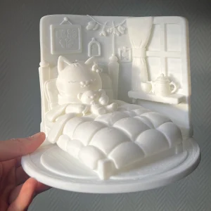 Chat sous la couette - Figurine Cosy