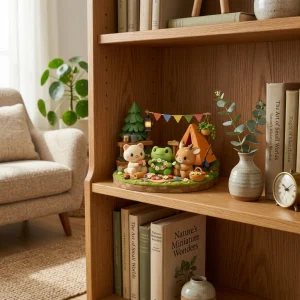 Couronne Fleurie en Forêt - Figurine Cosy