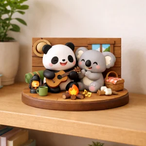 Duo Panda & Koala Musiciens – Figurine Cosy