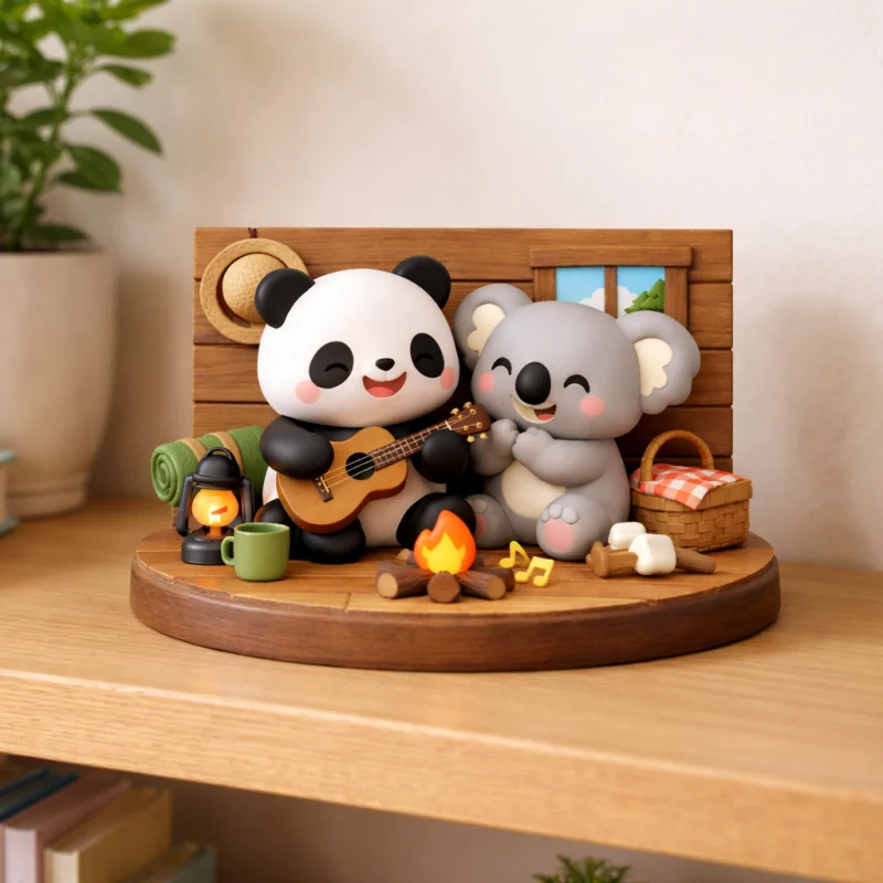 Duo Panda & Koala Musiciens – Figurine Cosy