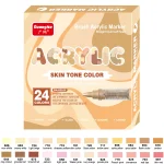 Pack de 24 feutres acryliques skin tone