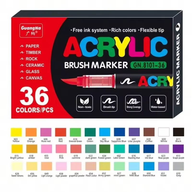 Pack de 36 feutres acryliques