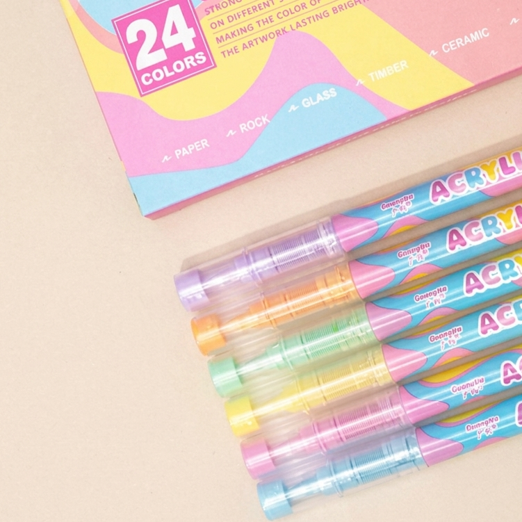 Pack de 24 feutres acryliques pastels